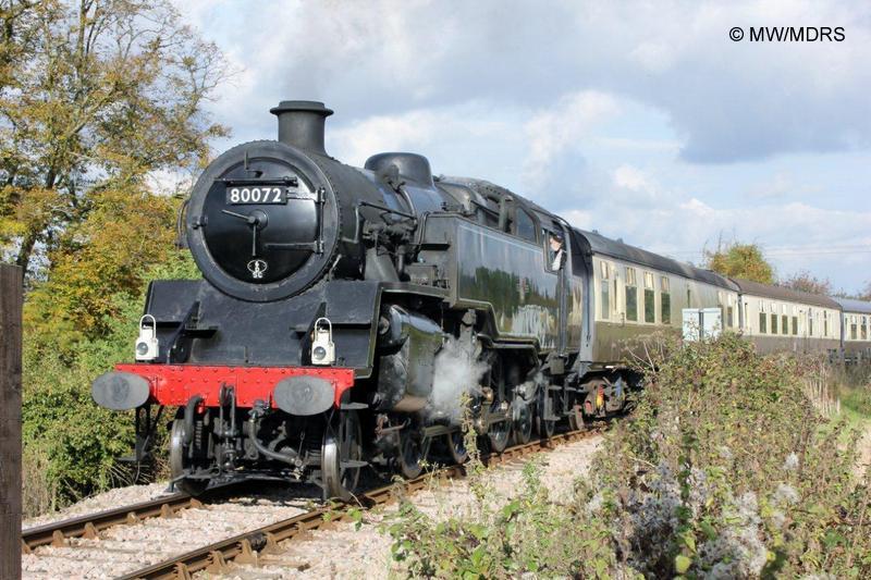 80072 departing Thame Junction 14-10-12 (Mike Walker)